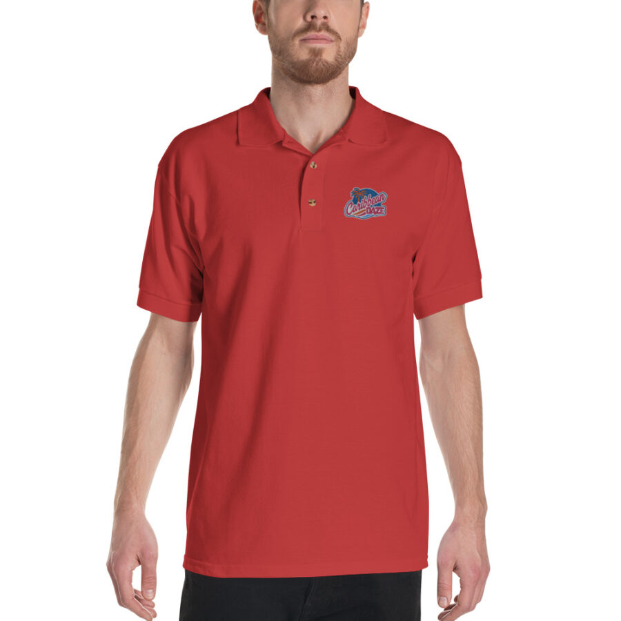 Caribbean Daze Embroidered Polo Shirt - Image 4