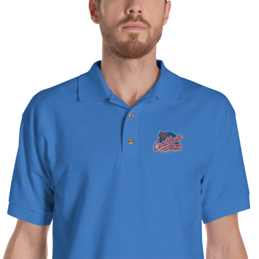 Caribbean Daze Embroidered Polo Shirt - Image 5