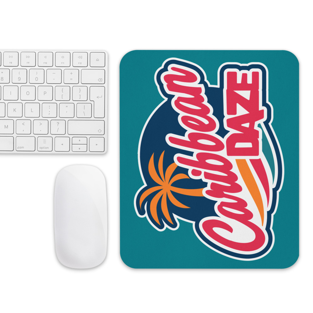mouse-pad-white-front-61966cec27fae.jpg Caribbean Daze Mouse pad - Image 1