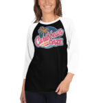 Caribbean Daze Weathered 3/4 sleeve Baseball tee shirt - Image 2