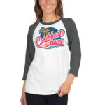 Caribbean Daze Weathered 3/4 sleeve Baseball tee shirt