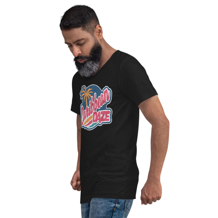 Caribbean Daze Weathered Unisex Short Sleeve V-Neck T-Shirt - Image 2