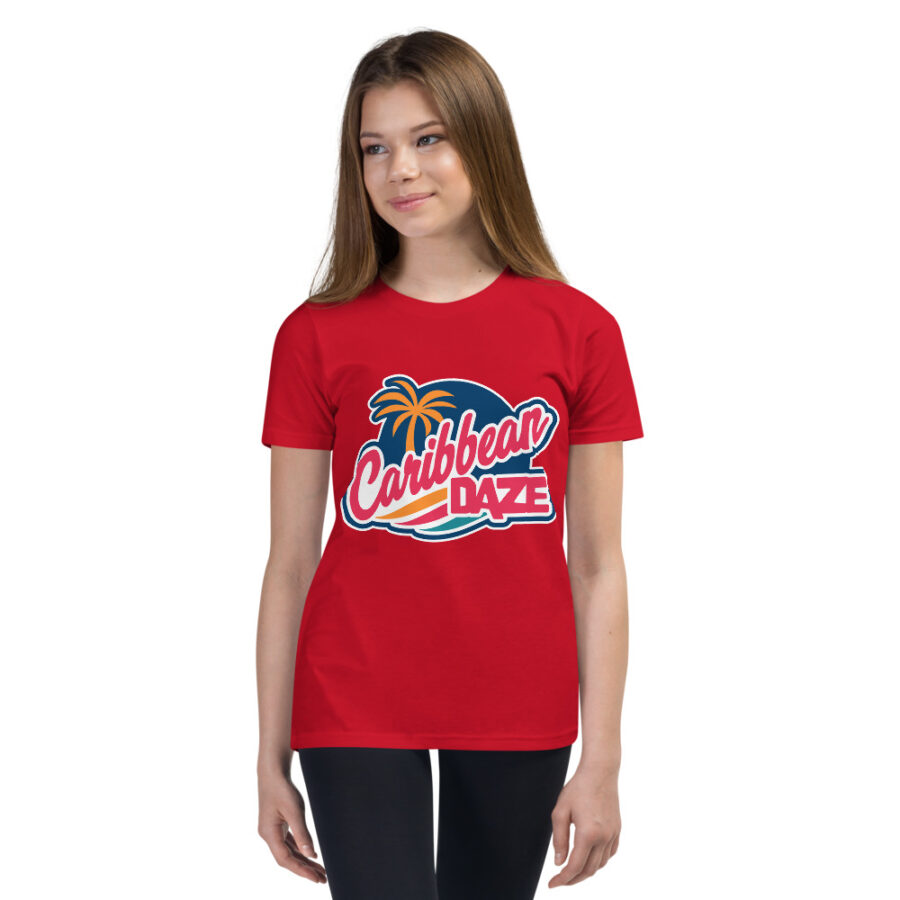 Caribbean Daze Youth Unisex Short Sleeve T-Shirt - Image 4